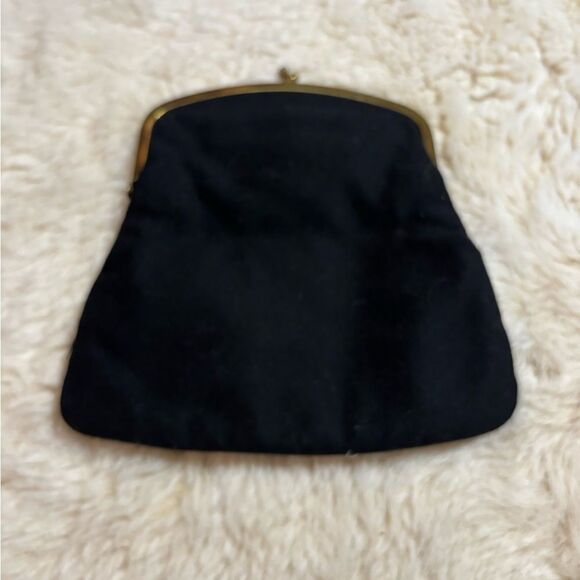 Vintage Mel-Ton Sleek Black and Gold Clutch for Evening Wear - Picture 5 of 9